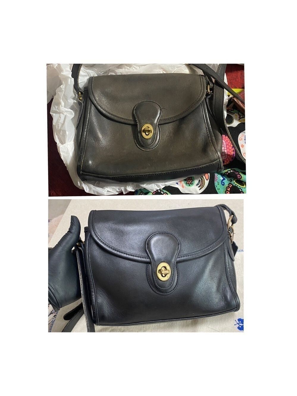 Coach Bag Black Vintage Devon Shoulder Bag- Restored